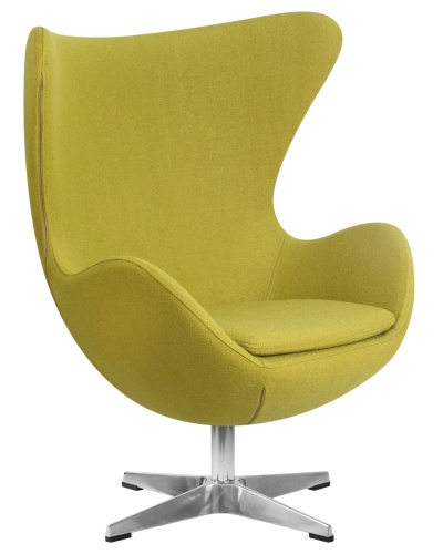 Кресло дизайнерское DOBRIN EGG (светло-зеленая ткань AF3) фото 2