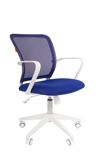 Офисное   кресло Chairman    698    Россия      белый пластик TW-10/TW-05  синий