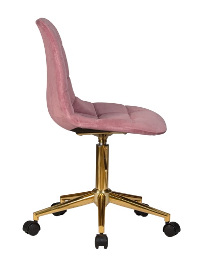 Офисное кресло для персонала DOBRIN DIANA (розовый велюр (MJ9-32)) фото 3