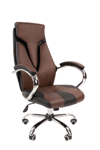Офисное кресло Chairman  901   Россия экопремиум черный/коричневый