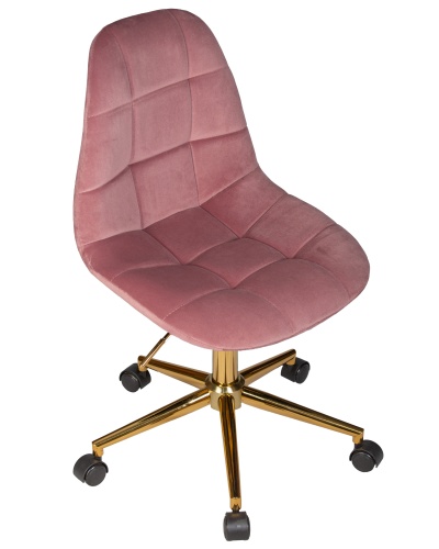 Офисное кресло для персонала DOBRIN DIANA (розовый велюр (MJ9-32)) фото 7