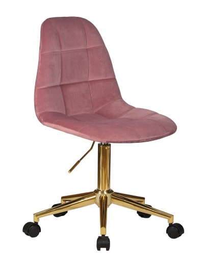 Офисное кресло для персонала DOBRIN DIANA (розовый велюр (MJ9-32)) фото 2