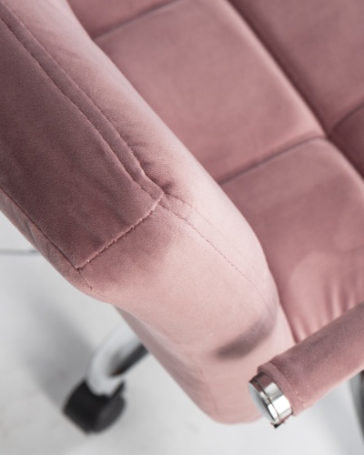Офисное кресло для персонала DOBRIN TERRY (пудрово-розовый велюр (MJ9-32)) фото 7