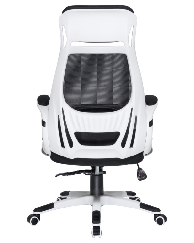 Офисное кресло для руководителей DOBRIN STEVEN WHITE (белый пластик, чёрная ткань) фото 5