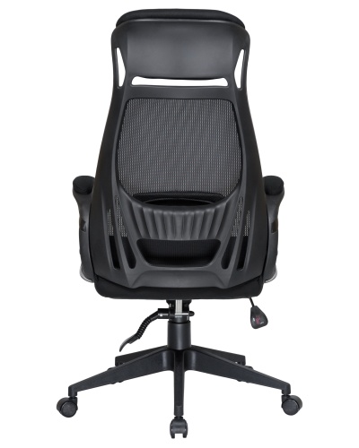 Офисное кресло для руководителей DOBRIN STEVEN BLACK (чёрный пластик, чёрная ткань) фото 5