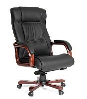 Офисное кресло Chairman    653     Россия     черная кожа
