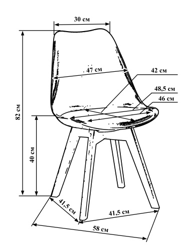 Стул обеденный LMZL-PP635-1 (ножки светлый бук,  сиденья кремовый) фото 7