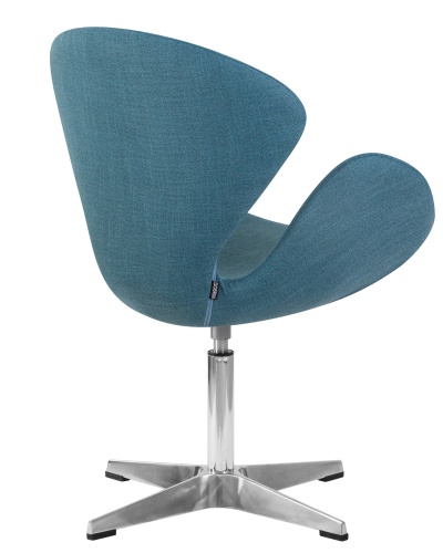 Кресло дизайнерское DOBRIN SWAN (синяя ткань IF6) фото 4
