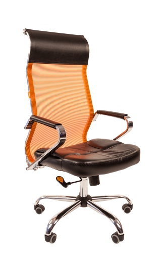 Офисное кресло Chairman    700    Россия     экопремиум черный/сетка оранжевая 5007 н.м.