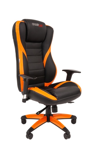 Игровое кресло Chairjet 22 черно-оранжевый синхромех. рег.локти, слайдер