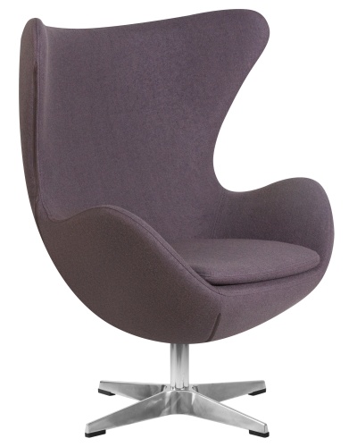Кресло дизайнерское DOBRIN EGG (серая ткань AF7) фото 2