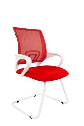 Офисное кресло Chairman    696 V  Россия   белый пластик  TW 19/TW 69 красный белый металлокаркас