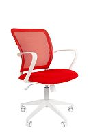 Офисное   кресло Chairman    698   Россия      белый пластик TW-19/TW-69    красный