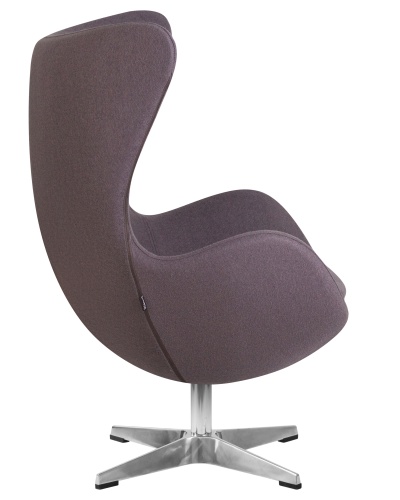 Кресло дизайнерское DOBRIN EGG (серая ткань AF7) фото 3