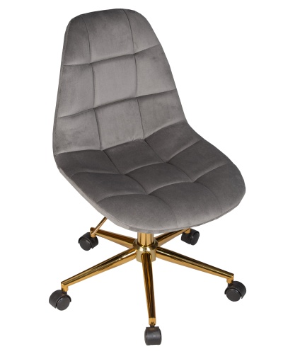 Офисное кресло для персонала DOBRIN DIANA (серый велюр (MJ9-75)) фото 7