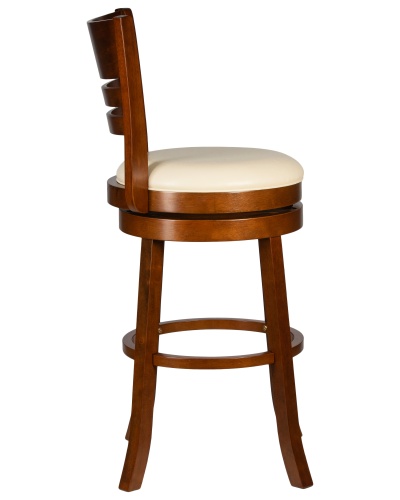 Вращающийся полубарный стул DOBRIN WILLIAM COUNTER (шоколад, кремовый) фото 3