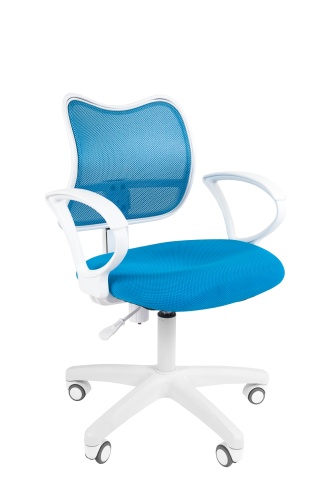 Офисное кресло Chairman   450 LT    Россия    белый пластик TW голубой